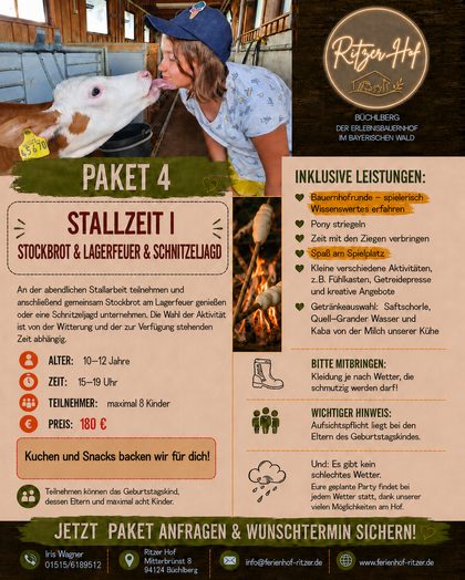 Paket 4 – Stallzeit, Stockbrot, Lagerfeuer und Schnitzeljagd